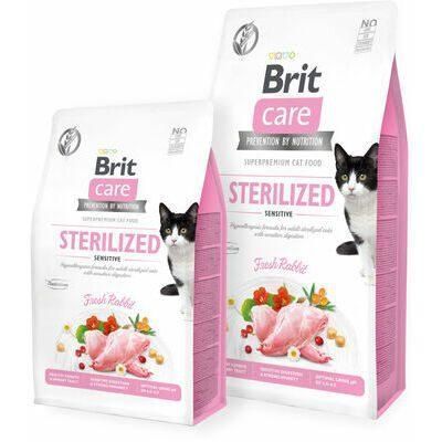 Сухий корм Brit Care Cat GF Sterilized Sensitive для дорослих стерилізованих котів з чутливим травленням, кролик 2 кг 171290/0761 фото