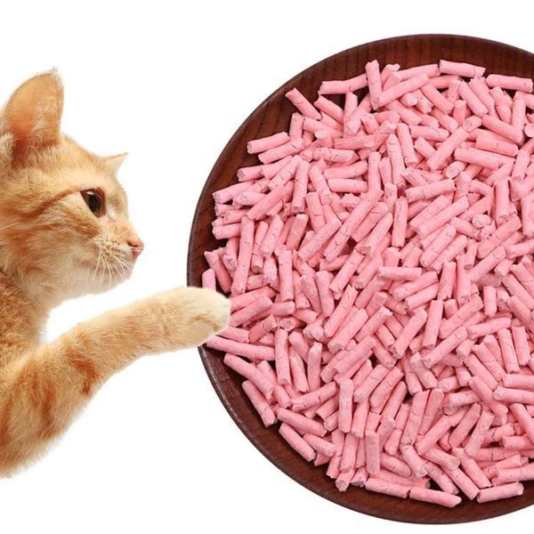 Соєвий наповнювач AnimAll Tofu Saсura для котячого туалету, з ароматом сакура 6 л (2.6 кг) 158198 фото