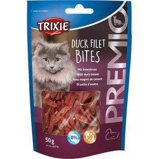 Ласощі Trixie Duck Filet Bites для дорослих котів, качка 50 г TX-42716 фото