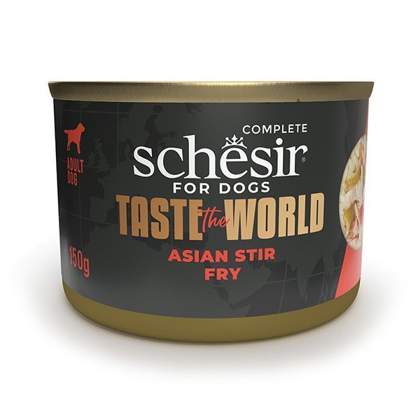 Влажный корм Schesir Dog Taste the World для взрослых собак, кусочки курицы по-азиатски в бульоне 150 г 122537 фото