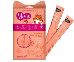 Лакомство Mavsy Creamy для котов, с филе лосося и креветками 75 г MAVSI02 фото