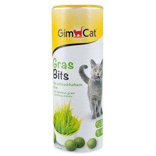 Витамизированное лакомство GimCat Gras Bits для взрослых котов, с высоким содержанием травы 425 г G-427270 фото