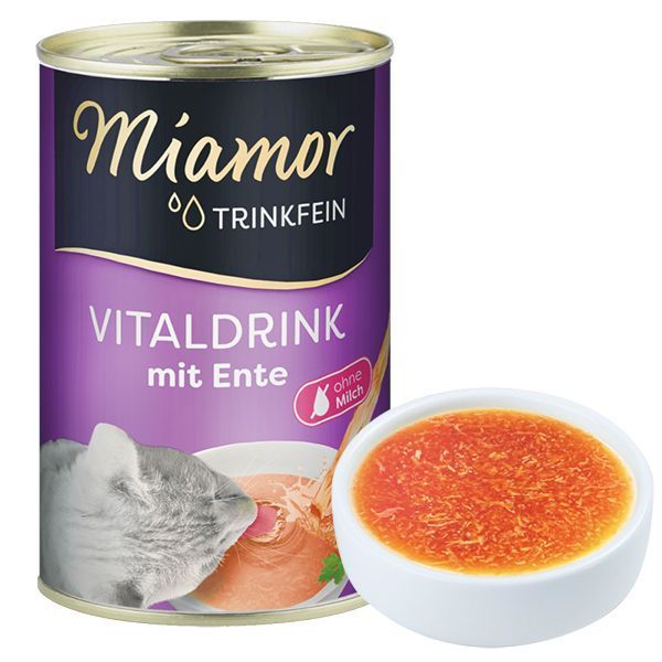 Напиток Miamor Vitaldrink mit Ente для взрослых котов, с уткой 135 г 74363 фото