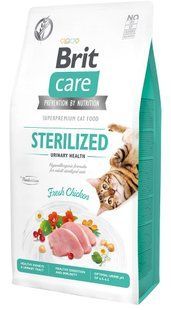 Сухий корм Brit Care Cat GF Sterilized Urinary Health для дорослих стерилізованих котів, підтримка сечовидільної системи, курка 2 кг 171286/0730 фото
