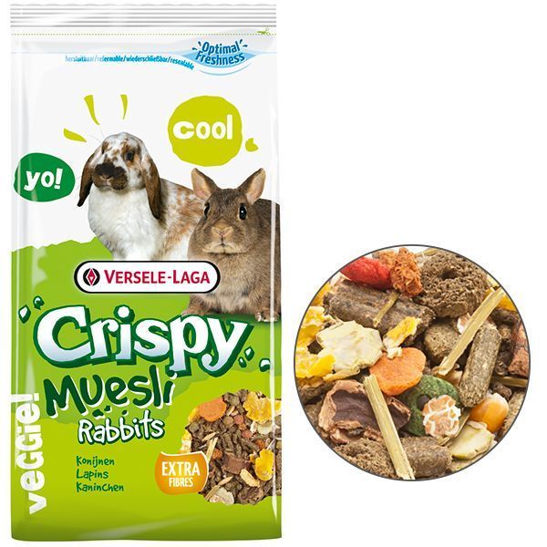 Сухий корм Versele-Laga Crispy Muesli Rabbits для карликових кроликів, на основі зернової суміші 1 кг 617014 фото