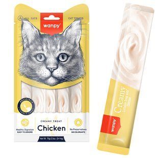 Ласощі Wanpy Creamy Lickable Treats Chicken для дорослих котів, курка 70 г RAC-49x12 фото