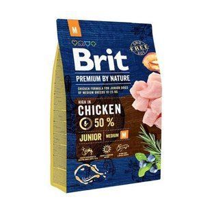 Сухий корм Brit Premium Dog Junior M для цуценят та молодих собак середніх порід, з куркою 3 кг 170813/6321 фото