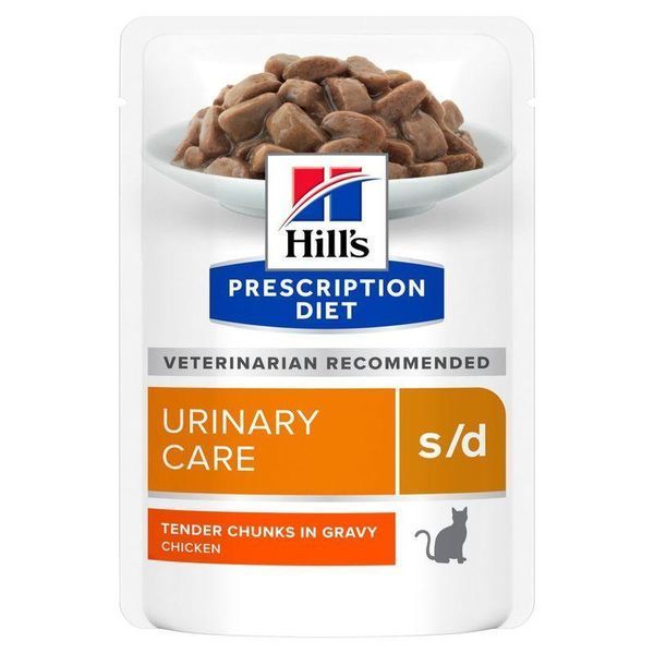 Влажный корм Hill's Prescription Diet Feline Urinary Care для котов по уходу за мочевыделительной системой, курица кусочки в соусе 85 г 607296 фото