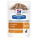 Вологий корм Hill's Prescription Diet Feline k/d Kidney Care для котів при хронічній нирковій недостатністі, курка шматочки в соусі 85 г 605664 фото 1