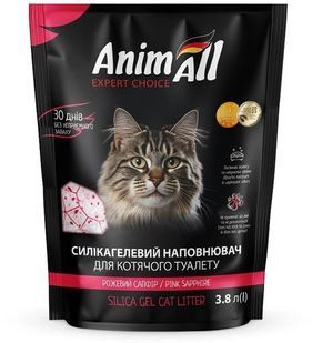 Силікагелевий наповнювач AnimAll для котячого туалету, рожева пелюстка 3.8 л 38973 фото