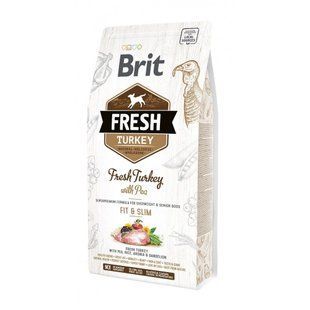 Сухий корм Brit Fresh Turkey with Pea Adult для дорослих собак із зайвою вагою, індичка та горох 2.5 кг 170996 /0809 фото