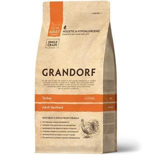 Сухий корм Grandorf Cat Adult Sterilised для дорослих стерилізованих котів, індичка 2 кг 82202 фото