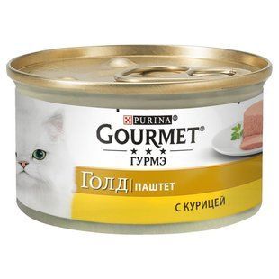 Вологий корм для котів Gourmet Gold Pate Chicken 85 г (курка) 3650058/381494 фото