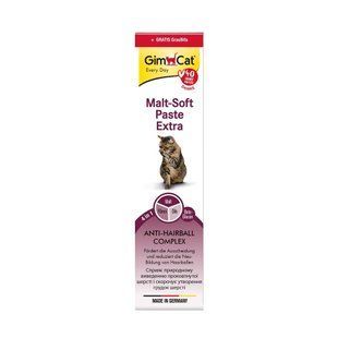 НАБОР Витаминизированное лакомство GimCat Malt-Soft Paste Extra and Gras Bits для взрослых котов, уход за пищеварительной системой 200 г + 10 г G-427447 фото