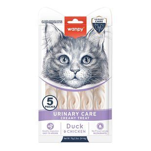 Функціональні ласощі Wanpy Creamy Lickable Treats Urinary Care для дорослих котів з сечокам&rsquo;яною хворобою, качка з куркою 70 г RAC-69x12 фото