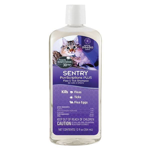 Шампунь Sentry PurrScriptions Plus Spring Freesia Shampoo для котів, від бліх і кліщів 354 мл 19732 фото