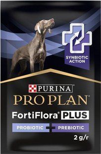 Пробіотик із пребіотиком Purina Pro Plan FortiFlora Plus для дорослих собак і цуценят, підтримання нормальної міклофлори кишківника 2 г 504937 фото