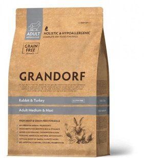 Сухой корм Grandorf Dog Adult Med/Maxi Breeds для взрослых собак средних и крупных пород, кролик с индейкой 1 кг 94501 фото