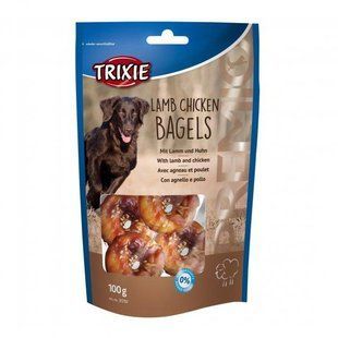 Ласощі Trixie Lamb Chicken Bagles для дорослих собак, ягня та курка 100 г TX-31707 фото