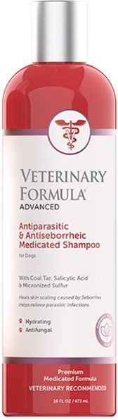 Лікувальний шампунь Veterinary Formula CC Antiparasitic & Antiseborrheic Shampoo для собак, з дьогтем, сіркою та саліциловою кислотою 473 мл 01615 фото