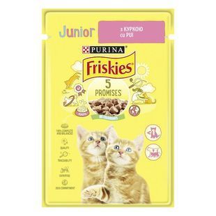 Вологий корм Friskies Junior пауч курка в підливі 85 г для кошенят 3650671 фото