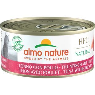 Вологий корм Almo Nature HFC Cat Natural для дорослих котів, шматочки тунця та курки в соусі 150 г 5129H фото