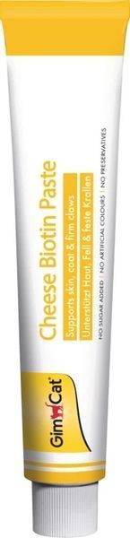 Витамизированное лакомство GimCat Cheese Biotin Paste для взрослых котов, с сыром и биотином 100 г G-401010 фото