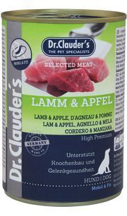 Влажный корм Dr.Clauder's Selected Meat Lamb & Apple для собак, с ягненком и яблоком 400 г 332502 фото