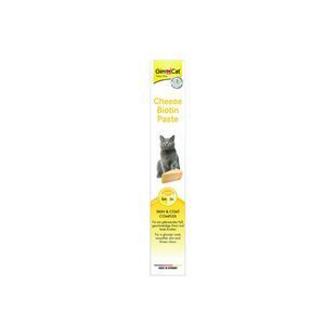 Витамизированное лакомство GimCat Cheese Biotin Paste для взрослых котов, с сыром и биотином 100 г G-401010 фото