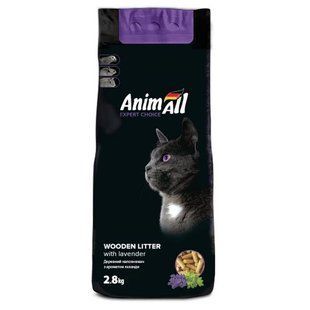 Древесный наполнитель AnimAll для туалета, с ароматом лаванды 2.8 кг 111283 фото