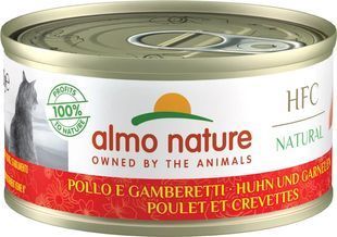 Вологий корм Almo Nature HFC Cat Natural для дорослих котів, шматочки курки та креветки в соусі 70 г 5024H фото
