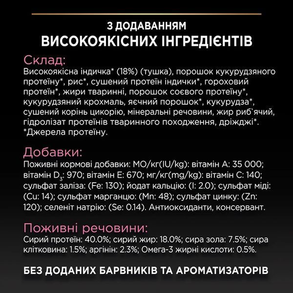 Сухий корм Pro Plan Cat Delicate для дорослих котів з чутливим травленням, з індичкою 14 кг 887726 фото