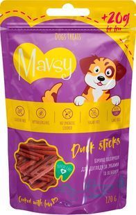 Лакомство Mavsy Duck Sticks для собак, палочки из мяса утки 120 г LSS02 фото