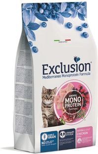 Сухой корм Exclusion Kitten для котят всех пород, с курицей 1.5 кг 05192 фото