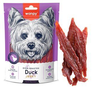 Ласощі Wanpy Duck Jerky для собак, в'ялене філе качки 100 г DA-01H фото
