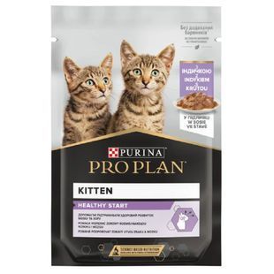 Влажный корм Purina Pro Plan Cat Junior для котят, с индейкой, соус 85 г 3650551 фото
