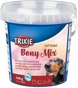 Ласощі Trixie Soft Snack Bony Mix для дорослих собак, яловичина, ягня, лосось та курка 500 г TX-31496 фото