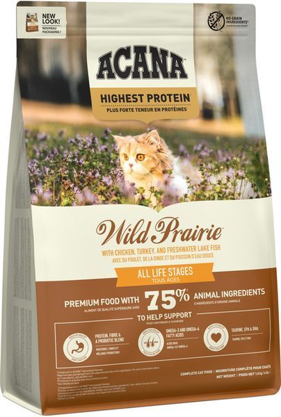 Сухий корм Acana Wild Prairie Cat для кошенят та дорослих котів всіх порід, зі смаком птиці 1.8 кг a64018 фото