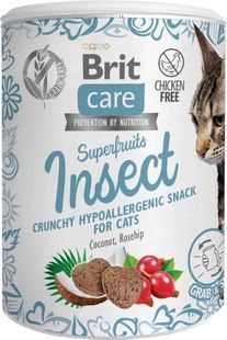 Лакомство Brit Care Cat Snack Superfruits Insect для взрослых котов, насекомые 100 г 100652 фото