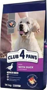 Сухий корм Клуб 4 Лапи Adult Large Breeds Premium для дорослих собак великих порід від 25 до 90 кг, з качкою 14 кг B4531101 фото