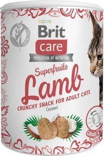Лакомство Brit Care Cat Snack Superfruits Lamb для взрослых котов, ягненок 100 г 100651 фото