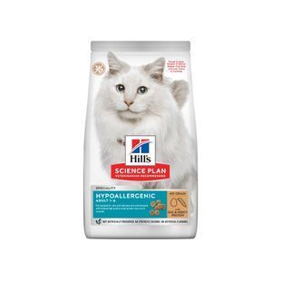 Сухой корм Hill's Science Plan Feline Grain Free Adult Hypoallergenic Cat для взрослых котов с чувствительностью к определенным компонентам пищи, с яичным белком и протеином насекомых 7 кг 607870 фото
