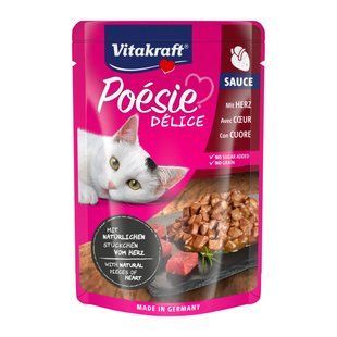 НАБІР Вологий корм Vitakraft Po&eacute;sie D&eacute;lice для дорослих котів, серця в соусі 12х85 г 35289_набір фото