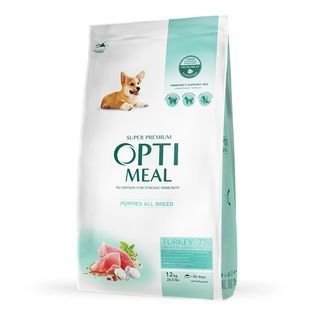 Сухой корм для щенков всех пород Optimeal Puppy All с индейкой 12 кг B1740301 фото