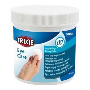 Салфетки Trixie для собак и котов, уход и чистка глаз 100 шт 29391 фото