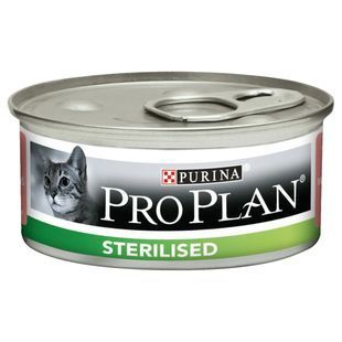Вологий корм Purina Pro Plan Cat Sterilised для дорослих стерилізованих котів, з тунцем та лососем, шматочки у паштеті 85 г 3650624 фото