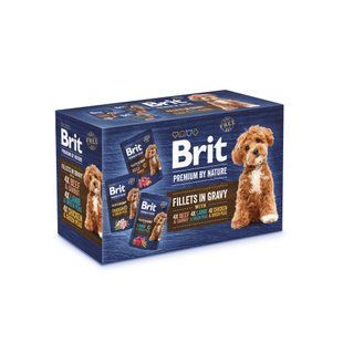НАБОР Влажный корм Brit Premium Dog для взрослых собак малых пород, ассорти в соусе 85 г 101245 фото