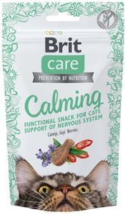 Функциональное лакомство Brit Care Cat Snack Calming для взрослых котов, поддержка нервной системы, с курицей 50 г 111901 фото