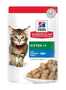 Влажный корм Hill's Science Plan Feline Kitten для котят и котов в период беременности и лактации, с океанической рыбой 85г 607083 фото