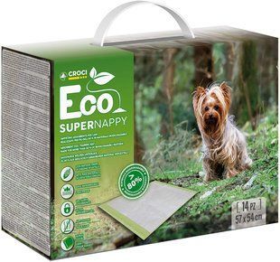 Пелюшки Croci Super Nappy Eco для собак та цуценят всіх порід, біорозкладні C6028471 фото
